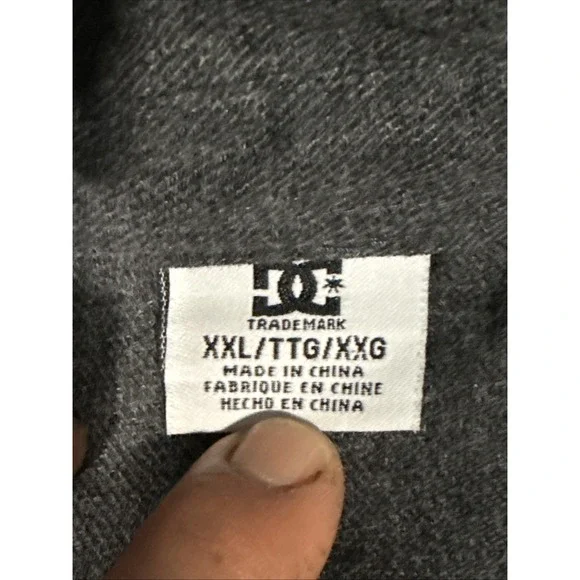 DC Apparel Button Down Long Sleeve Men's Shirt 2XL Gray Red - Picture 5 of 14